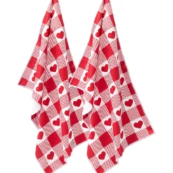 Geschirrtücher "Rote Herzen" 2er-Set