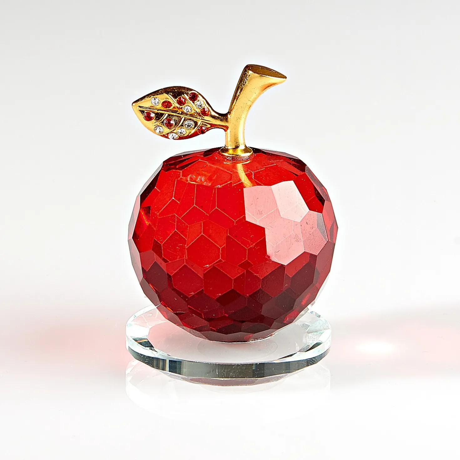 Glasapfel Deko rot