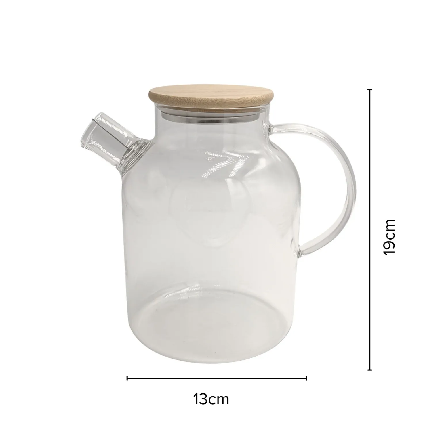 Glaskaraffe 1,8 L mit Holzdeckel Eldo