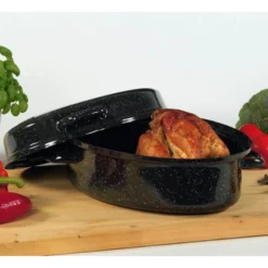 Gänsebräter oval 7,5 l Ø38 cm emailliert KARL KRÜGER