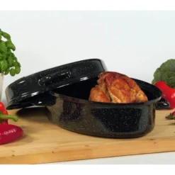 Gänsebräter oval 10,5 l Ø42 cm emailliert KARL KRÜGER