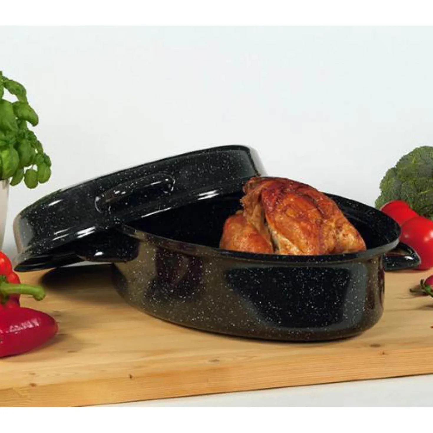 Gänsebräter oval 10,5 l Ø42 cm emailliert KARL KRÜGER