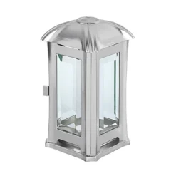 Grablaterne Edelstahl matt mit Echtglas METALLWARENFABRIK MOLL
