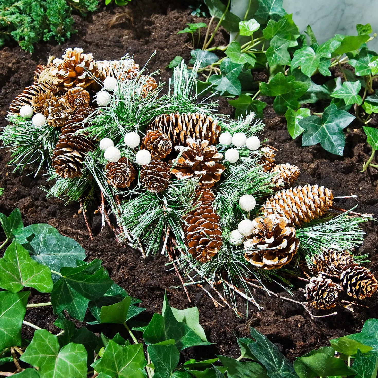 Grableger "Weihnachtszeit" mit Tannengrün