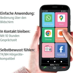 4G-Smartphone einfach bedienbar Bergström