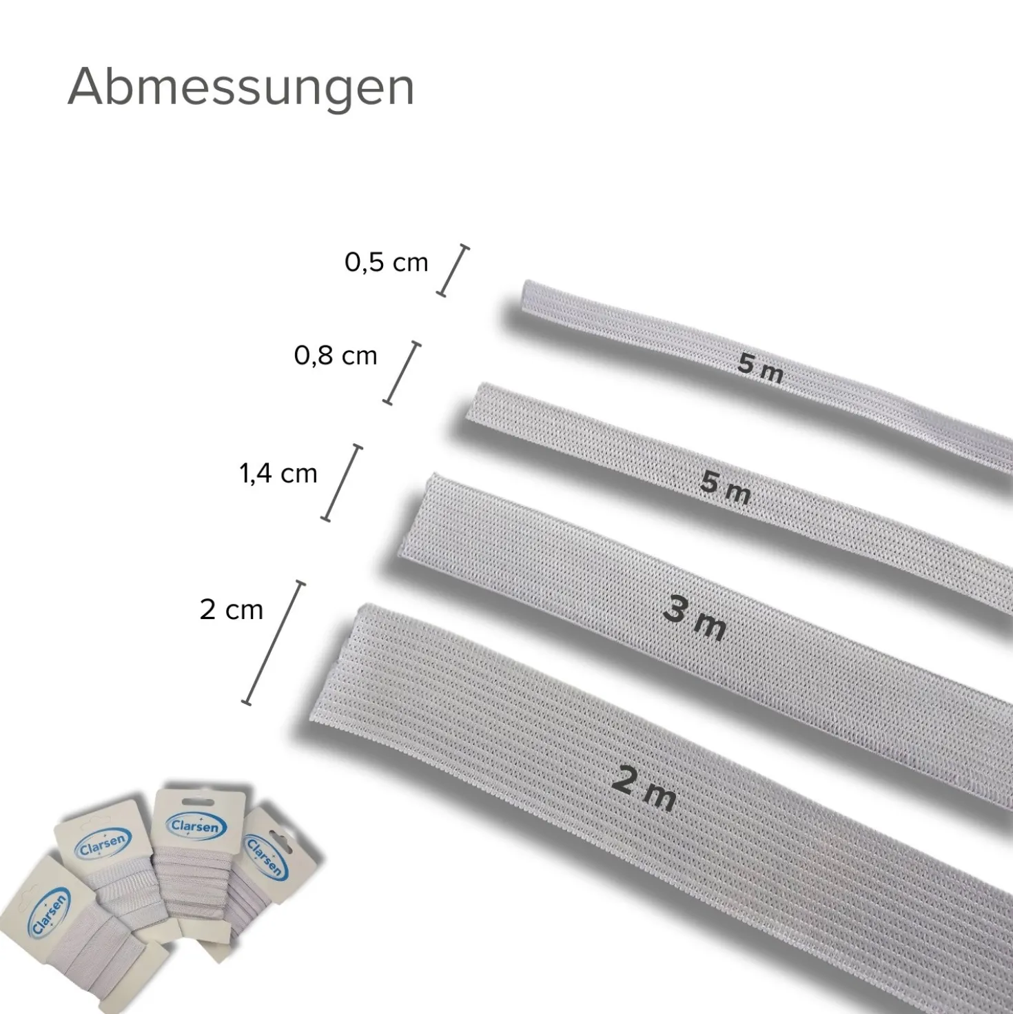 Gummiband Clarsen, 4er-Set