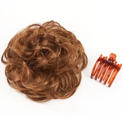 Haar-Band mit Clip mittelbraun