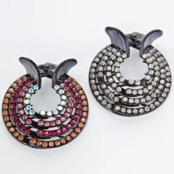 Haarspangen-Kreisel mit Strass-Steinen 2er-Set