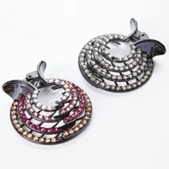 Haarspangen-Kreisel mit Strass-Steinen 2er-Set
