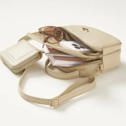 Handtasche "Geli" mit Geldbörse sandfarben