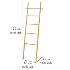 Handtuchleiter „Bahari“, Bambus, 5 Stangen WENKO