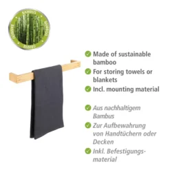 Handtuchstange „Bambusa“, 60 cm, Bambus WENKO