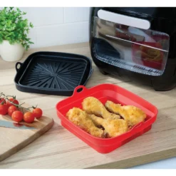 Heißluftfritteusen-Körbe quadratisch 2er-Set Basilico