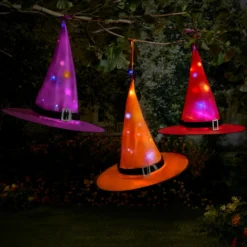 Herbstdeko LED-Hexenhüte, 3er-Set