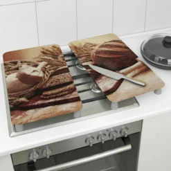 Herdabdeckplatten "Brot-Design" 2er-Set Basilico