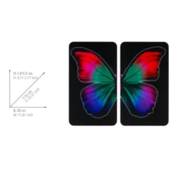 Herdabdeckplatten 2er Set Butterfly by Night WENKO