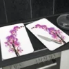Herdabdeckplatten 2er Set Orchideenblüte WENKO