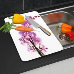Herdabdeckplatten 2er Set Orchideenblüte WENKO