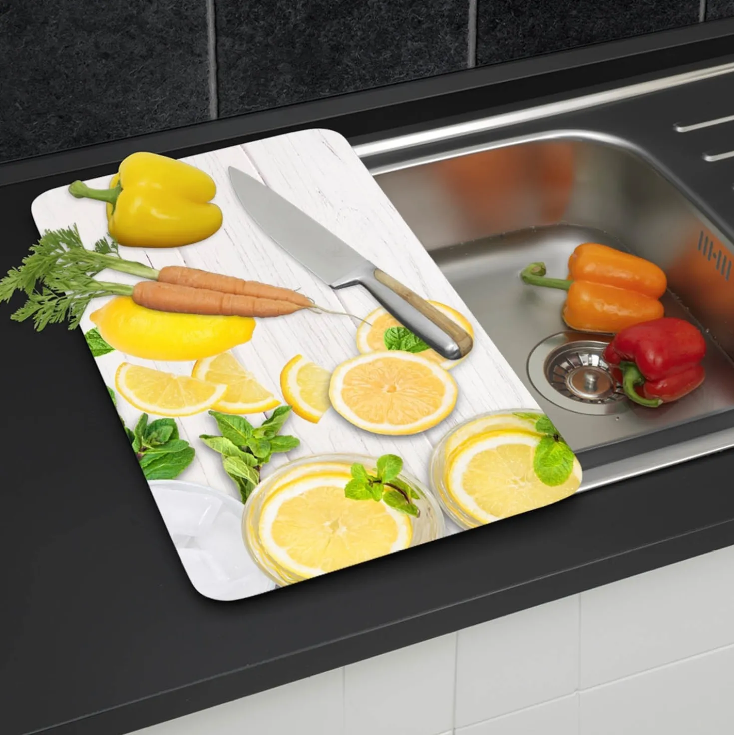 Herdabdeckplatten 2er Set Zitronen WENKO