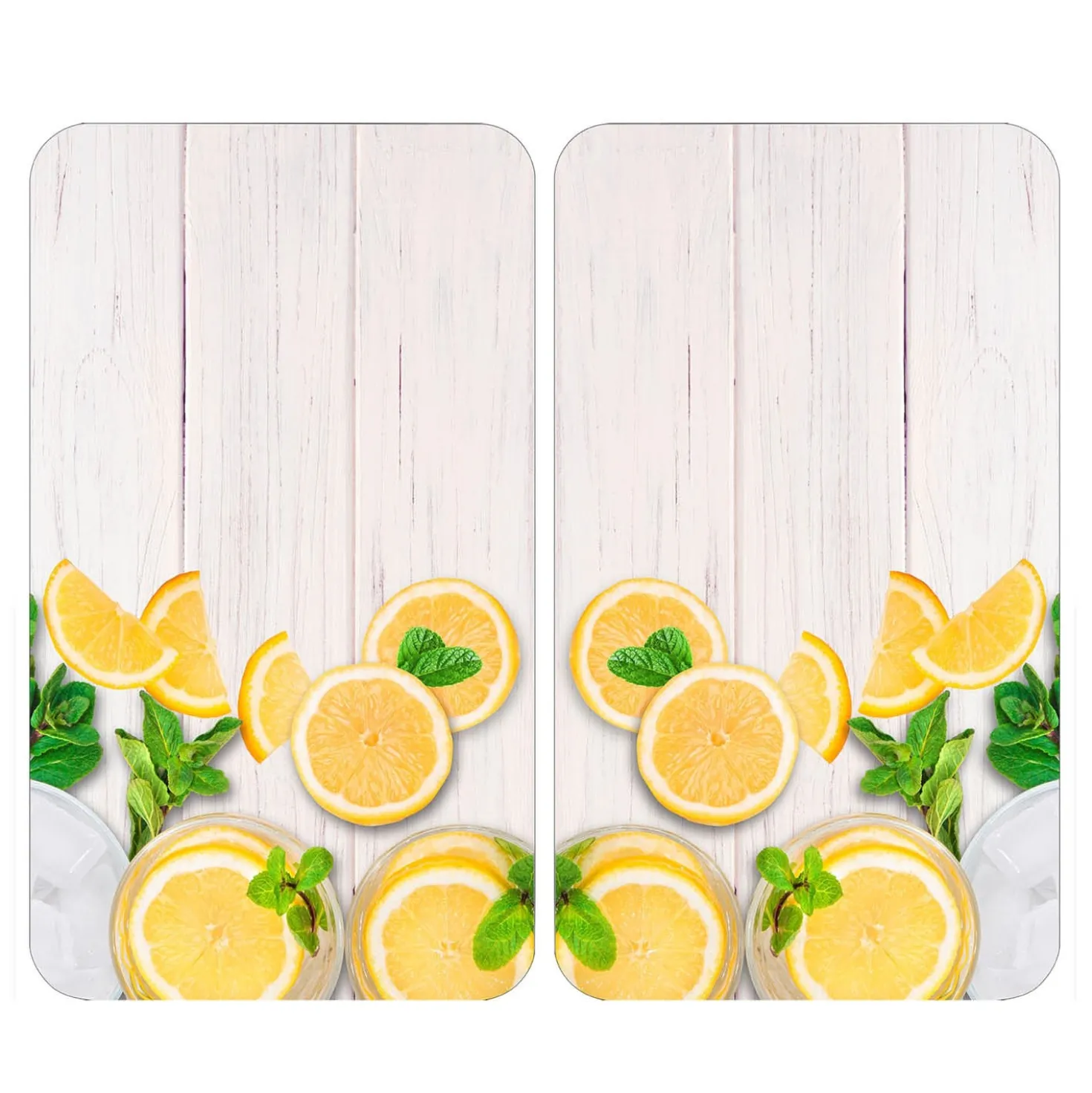 Herdabdeckplatten 2er Set Zitronen WENKO