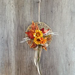 Hängedeko Rattangeflecht mit Sonnenblumen Eldo