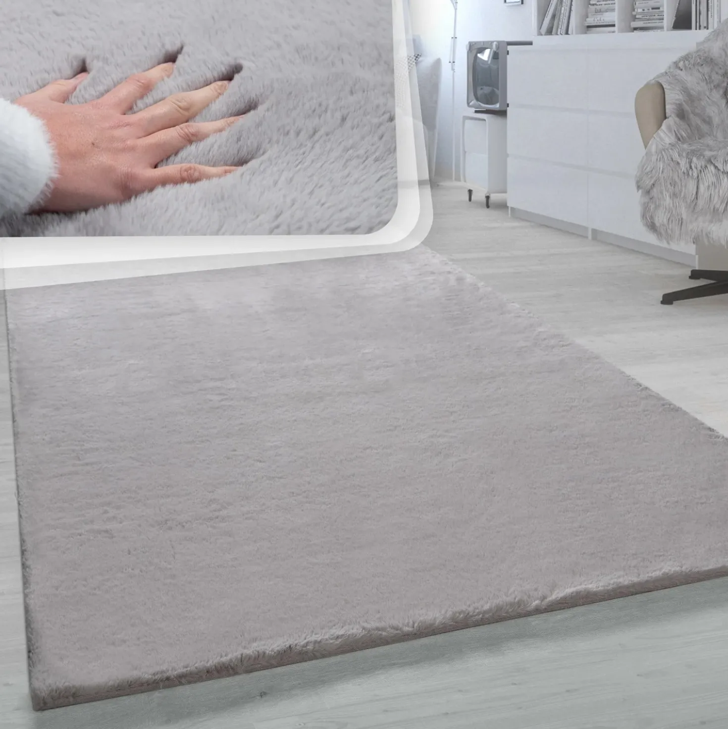 Hochflor-Teppich RABBIT 780 Grau Rechteckig Paco Home