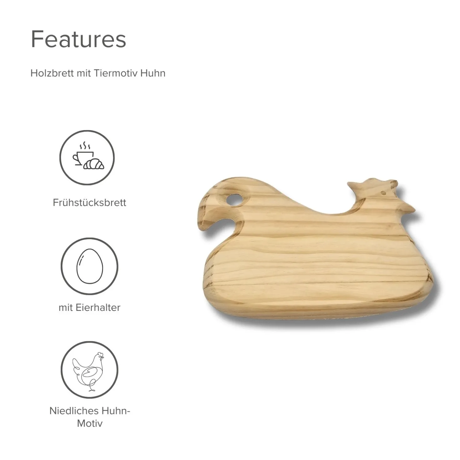 Holzbrett "Huhn"