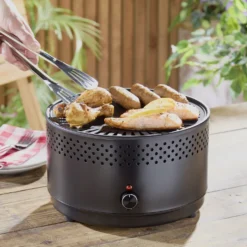 Holzkohlegrill mit Lüfter