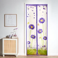 Insektenvorhang für Balkontür mit Magnet "Gerbera", 100 x 220cm