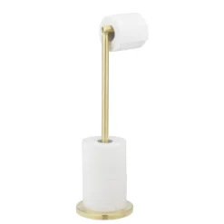 2-in-1 Stand-Toilettenpapierhalter Gold WENKO