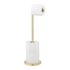 2-in-1 Stand-Toilettenpapierhalter Gold WENKO
