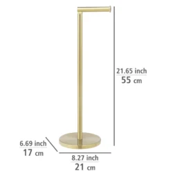 2-in-1 Stand-Toilettenpapierhalter Gold WENKO