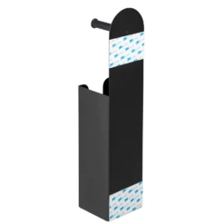 2-in-1 Toilettenpapierhalter „Agira“ Schwarz WENKO