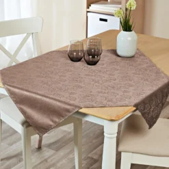 Jacquard-Mitteldecke taupe Eldo 85x85 cm