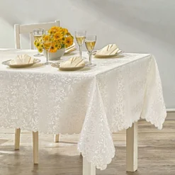Jacquard-Tischdecke champagner, 140 x 220 cm