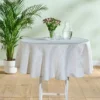 Jacquard-Tischdecke natur, Ø 140 cm