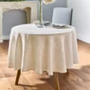 Jacquard-Tischdecke natur, Ø 180 cm