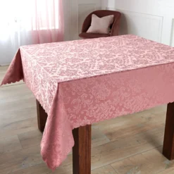 Jacquard-Tischdecke 130 x 170 cm altrosa