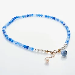 Jade-Kette mit Süßwasserperlen