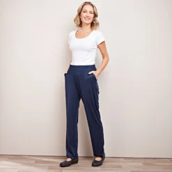 Jersey Komfort-Hose blau