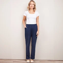 Jersey Komfort-Hose blau