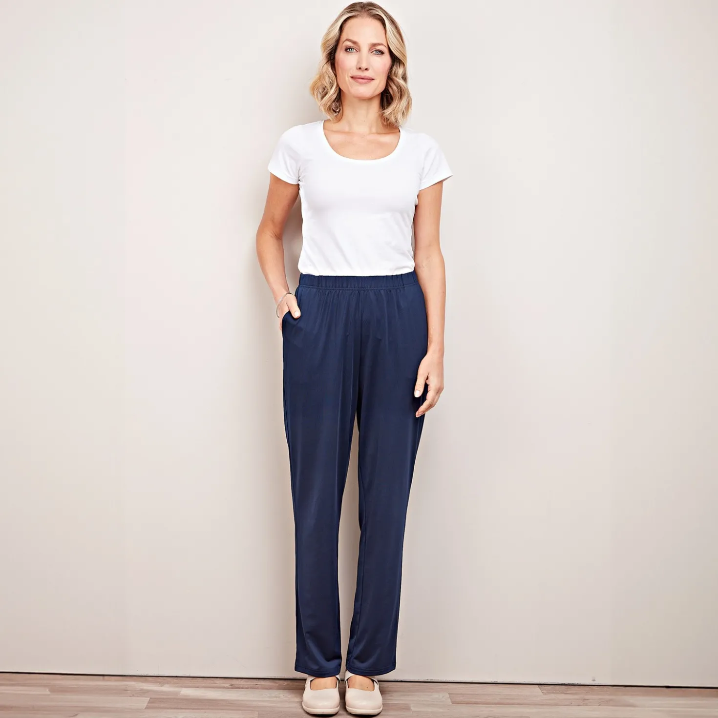 Jersey Komfort-Hose blau