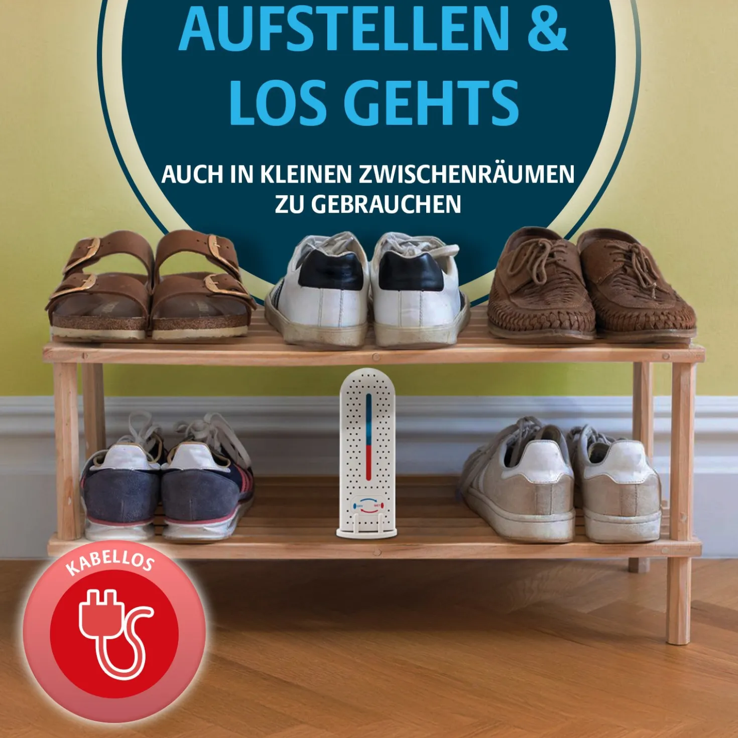 Kabelloser Mini-Luftentfeuchter Clarsen – USB-aufladbar & kompakt