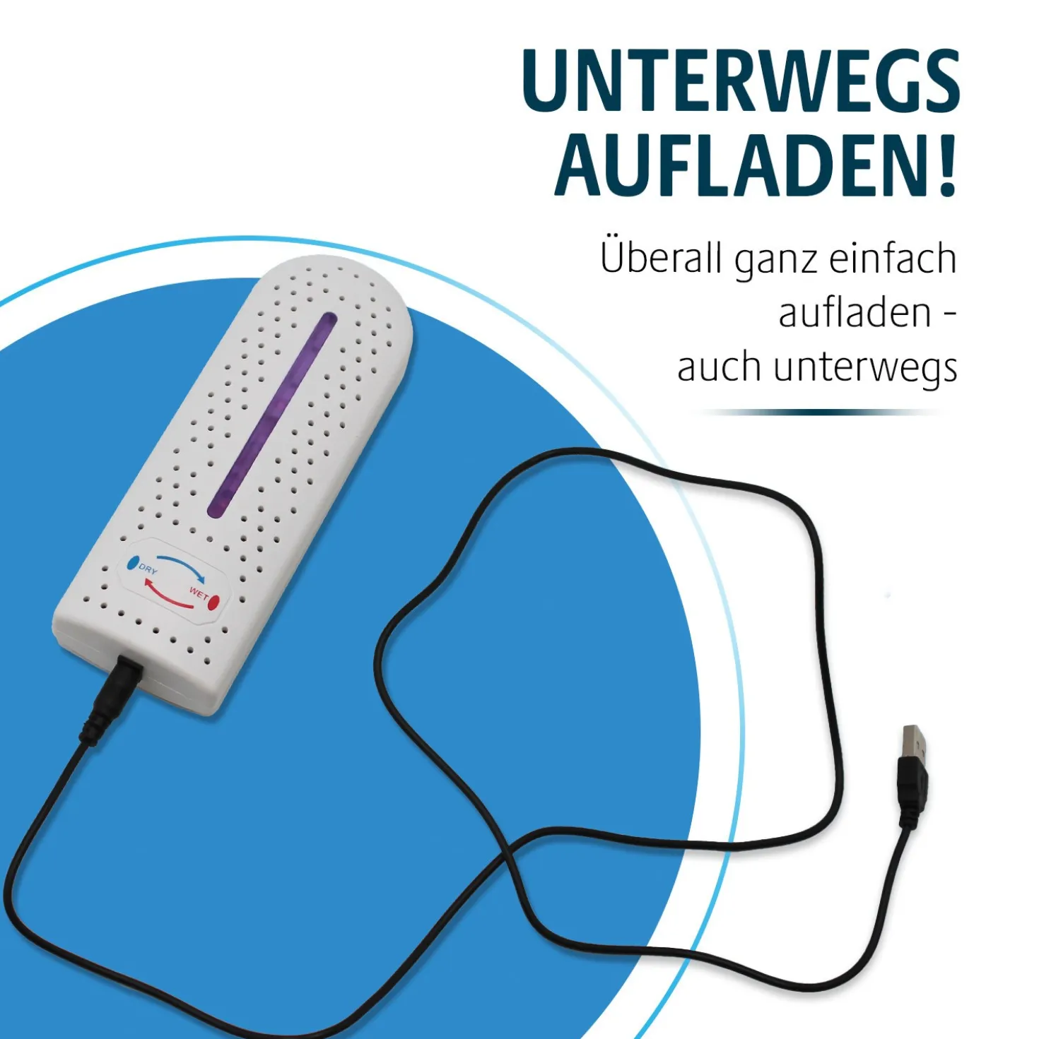 Kabelloser Mini-Luftentfeuchter Clarsen – USB-aufladbar & kompakt