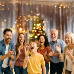 Karaoke-Lautsprecher mit Bluetooth & 2 Mikrofonen Bergström