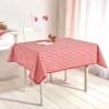 Karo-Tischdecke rot-weiß 132x132cm Eldo