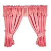 Karo-Vorhanggarnitur rot-weiß 116 x 121 cm Eldo