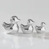 Keramik-Enten silberfarben 3er-Set Eldo