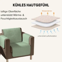 Kühlender Sesselschoner grün Eldo
