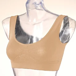 Kühlender Soft-BH weiß + hautfarben + schwarz, 5er-Set